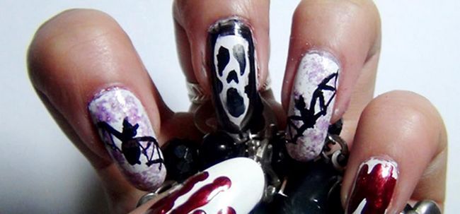 2 simples de halloween nail art conception tutoriels - avec des instructions détaillées et des photos Photo
