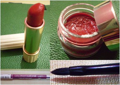 2 façons simples à appliquer parfaitement rouge à lèvres rouge Photo