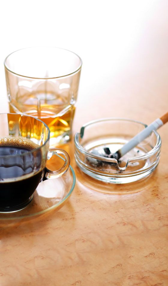 Réduisez la consommation d'alcool et de caféine