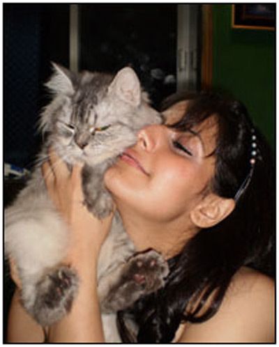 Zarine Khan avec des animaux
