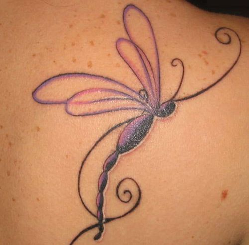 simples fée libellule tatouage