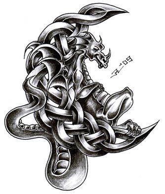 celtique tatouages ​​de dragon