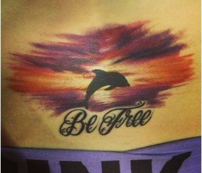 Dolphin silhouette tatouage