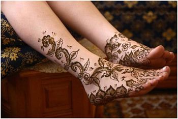 henné pied de tatouage