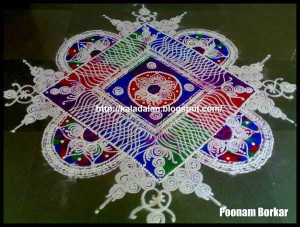 dernières créations de rangoli sanskar de Bharti