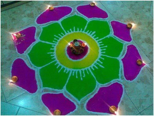 conceptions rangoli pour Diwali