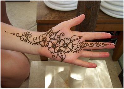 dessins au henné simples pour les mains