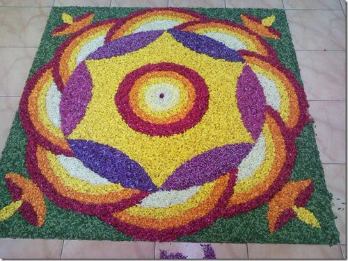 designs fleur de rangoli pour Diwali