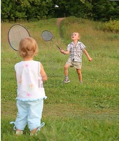 jeu de badminton
