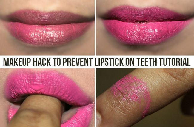 Comment faire pour empêcher le rouge à lèvres d'obtenir sur vos dents Photo