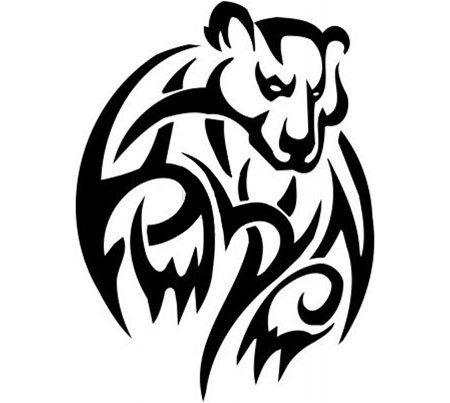 tribale ours polaire tatouage