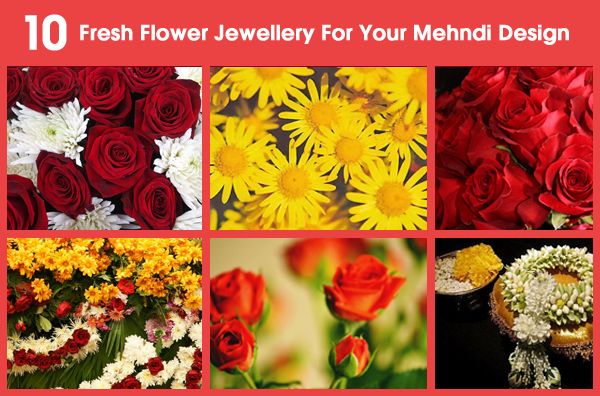 Top 10 fraîche bijoux de fleurs pour la conception de votre mehndi Photo
