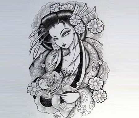 Geisha Art Tattoo traditionnelle