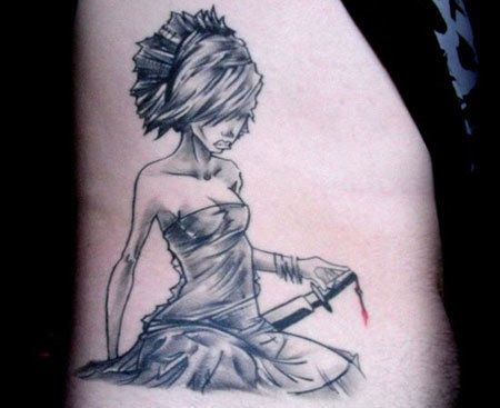 Samurai Femme tatouage