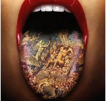 Tatouage mural Tongue