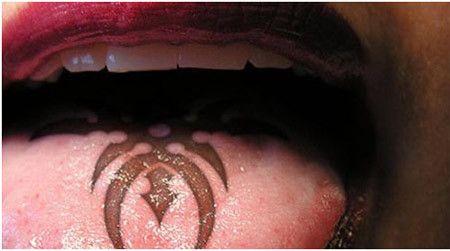Art Tribal Tongue Tattoo