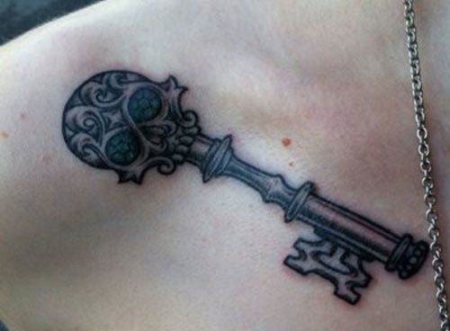 clé symbolique du tatouage