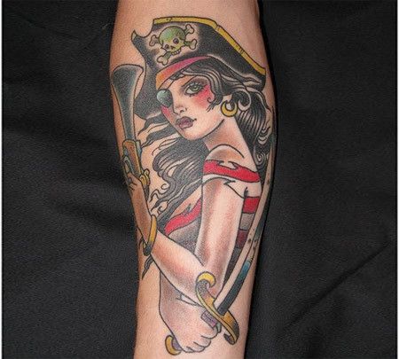 Lady Pirate tatouage
