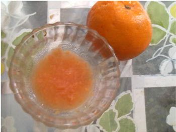 orange avec la papaye mélange