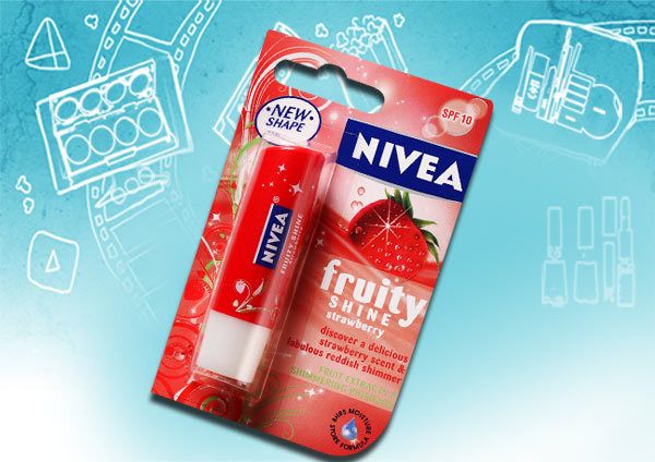 nivea éclat fruité de fraise baume à lèvres