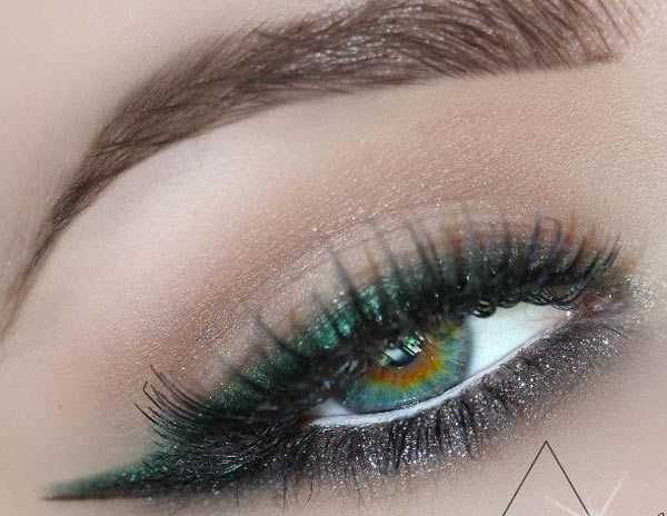Glitter Doublure vert Maquillage des yeux