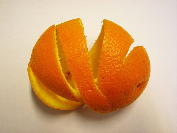 d'orange en poudre d'écorce sèche