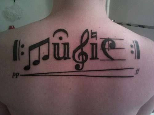 desines de musique de tatouage