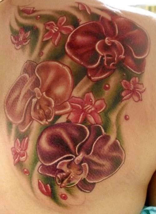 orchidée dessins de tatouage