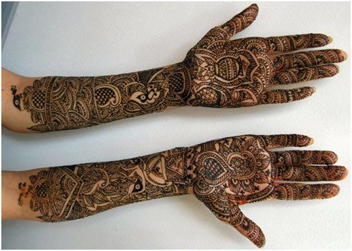 mehndi indien conçoit pour les mains
