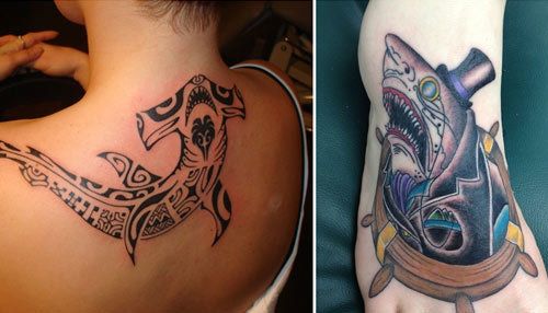 conception de tatouage de requin