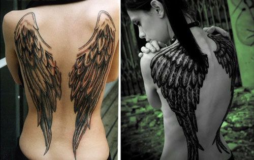 la conception des ailes de tatouage