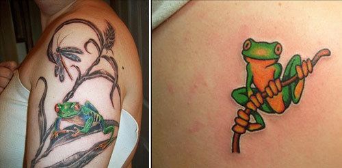 dessins de tatouage grenouille