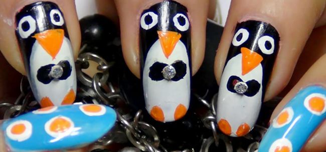 Incroyable tutoriel pingouin Nail Art avec des étapes détaillées et photos Photo
