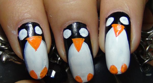 pingouin nail art quatrième étape