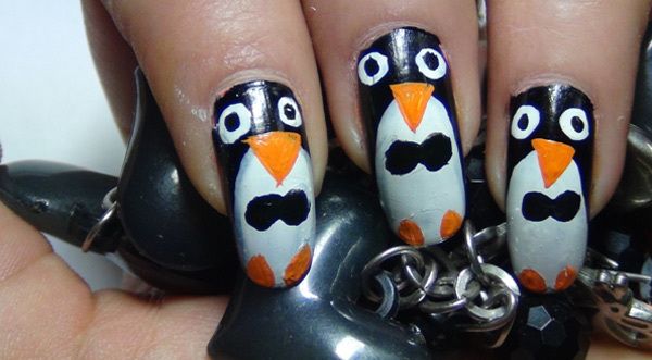 pingouin nail art en cinq étapes