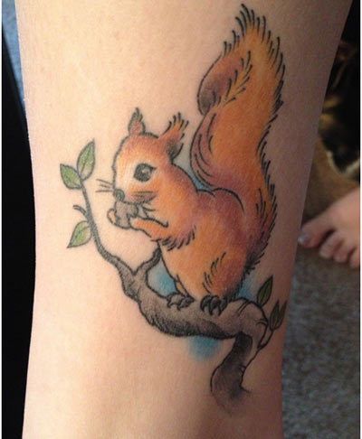 dessins de tatouage écureuil