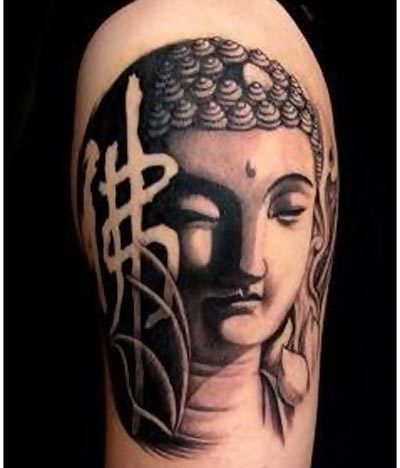 Visage du Bouddha tatouage