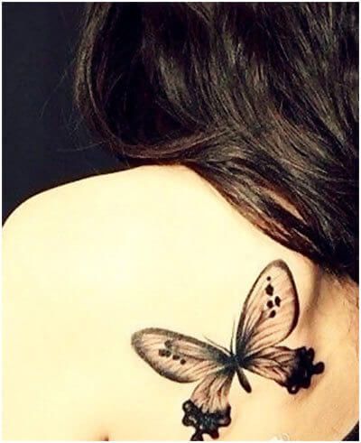 simples tatouage de papillon