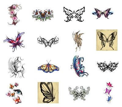 papillon tatouages ​​temporaires