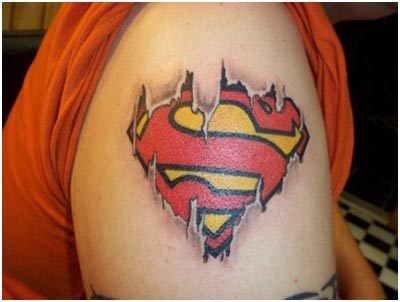 superman idées de tatouage