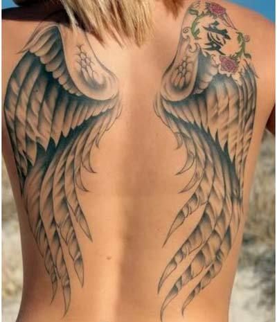 chinois ange tatouages