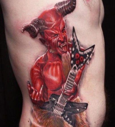 Rockstar Diable Tattoo