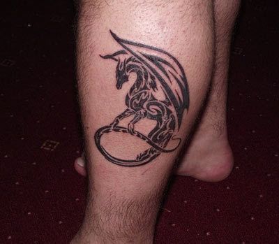 tatouage de dragon d'échelle