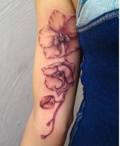 orchidées tatouage