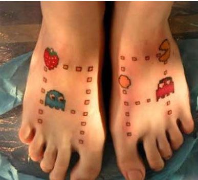 jeux pied de tatouage