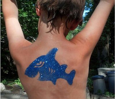 Glitter tatouage de poissons