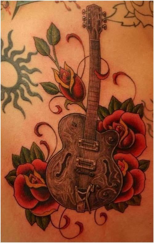 dessins de tatouage de guitare