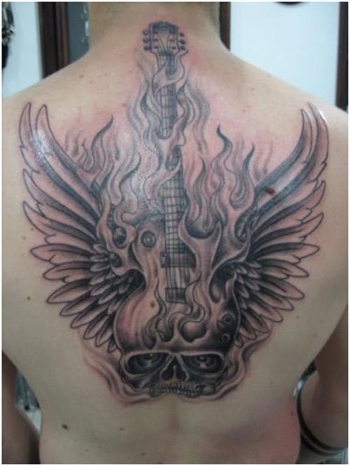 musique rock tatouage