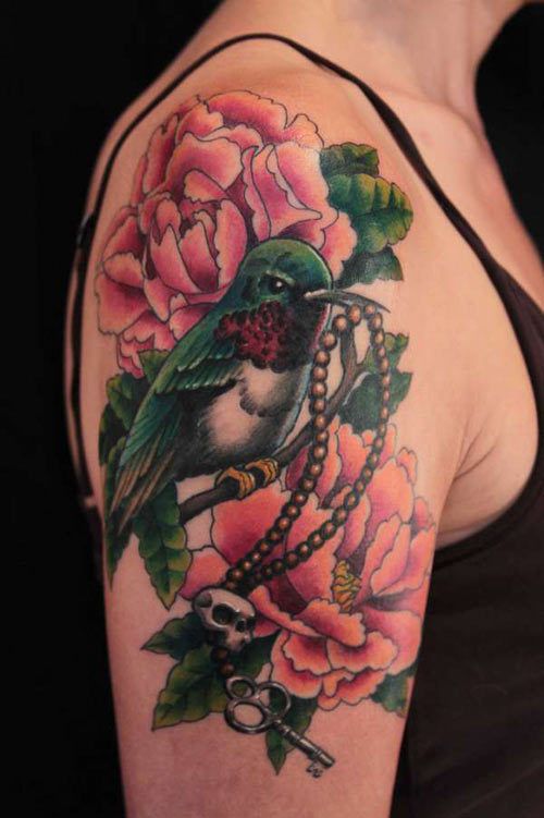 Humming manches oiseau tatouage