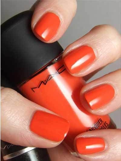 orange vif couleur des ongles